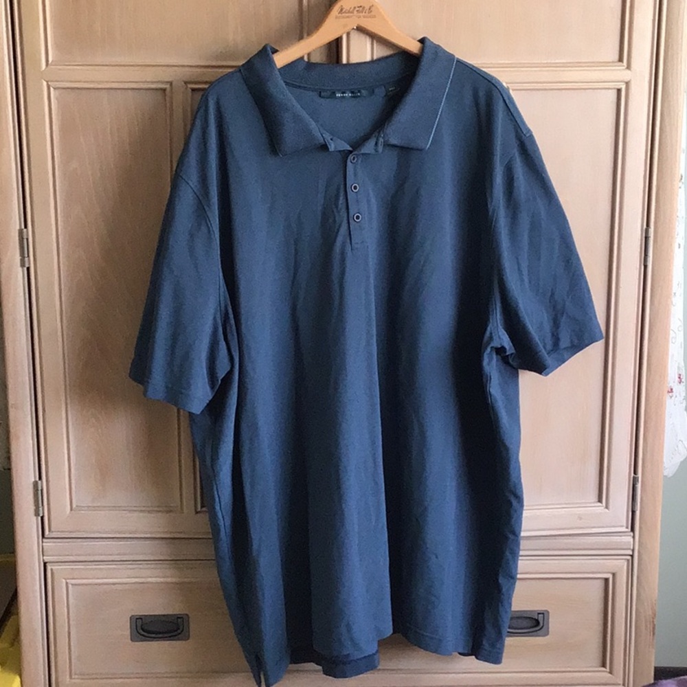 Men’s 4XLT Teal Perry Ellis Polo
